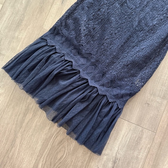 New Sundance Midnight Gallery Navy‎ Lace Midi Dress - Picture 4 of 7